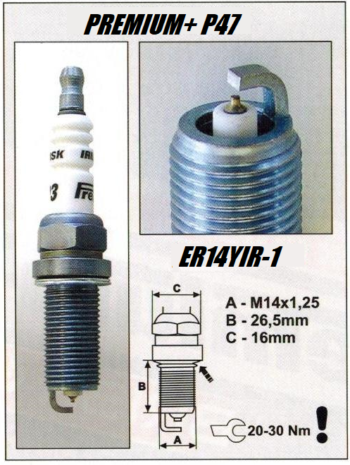 SALE! BRISK Iridium Premium Plus P25 GR17BYIR-3 1928 Zündkerzen, 4 Stück by Z-E