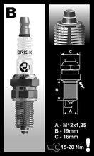 Load image into Gallery viewer, Brisk Premium Multi-Spark Racing BR14ZC Spark Plug
