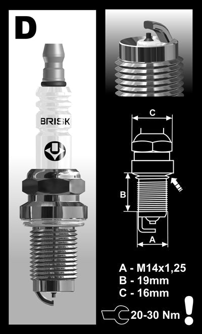 Brisk Iridium Racing DOR10IR Spark Plug Brisk Iridium Racing DOR10IR Spark Plug
