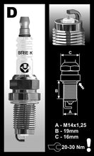 Load image into Gallery viewer, Brisk Silver Racing DOR12YS-1 Spark Plug