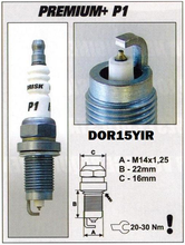 Load image into Gallery viewer, Brisk Iridium Performance P1 DOR15YIR-9 Spark Plug