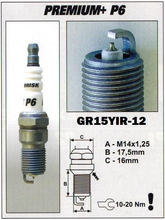 Load image into Gallery viewer, Brisk Iridium Performance P6 GR15YIR Spark Plug