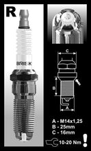 Load image into Gallery viewer, Brisk Premium LGS Racing ROR14LGS Spark Plug