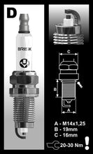 Load image into Gallery viewer, Brisk Silver Racing DOR15YS Spark Plug

