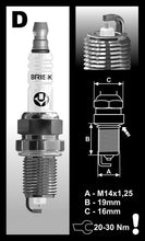 Load image into Gallery viewer, Brisk Silver Racing D12YS Spark Plug
