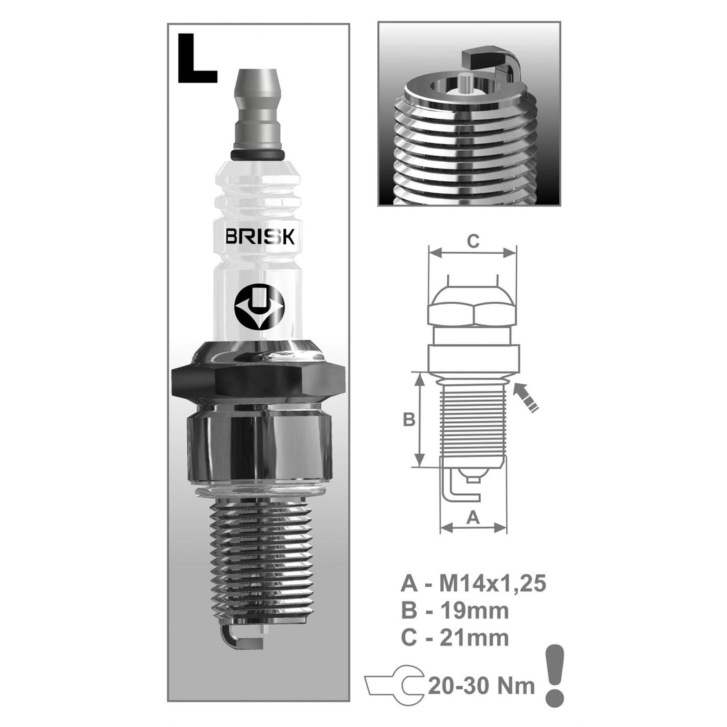 BRISK SILVER RACING SPARK PLUG