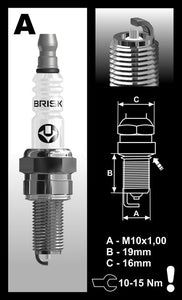 Brisk Silver Racing A10S Spark Plug