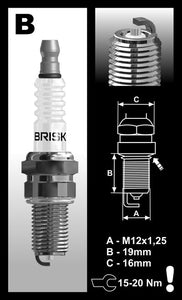 Brisk Silver Racing B14S Spark Plug