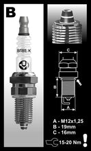 Load image into Gallery viewer, Brisk Premium Multi-Spark Racing BR14ZC Spark Plug
