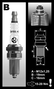 Brisk Premium Multi-Spark Racing BR12ZS Spark Plug