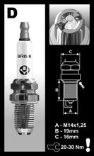 Load image into Gallery viewer, Brisk Extra Turbo Racing DOR12DS Spark Plug
