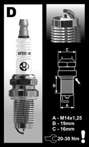 Brisk Iridium Racing DOR15IR Spark Plug