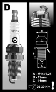 Brisk Silver Racing DOR12YS-1 Spark Plug