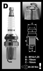 Brisk Silver Racing D08S Spark Plug
