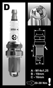 Brisk Extra Turbo Racing DR14TC Spark Plug