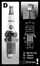 Load image into Gallery viewer, Brisk Silver Racing DR12YS Spark Plug
