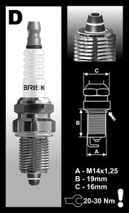 Brisk Premium Multi-Spark Racing DR14ZC Spark Plug