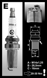 Brisk Silver Racing ER12S Spark Plug