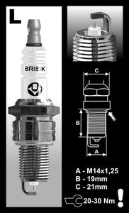 Brisk Silver Racing LR12YS Spark Plug