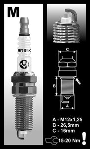 Brisk Silver Racing MR14LC Spark Plug