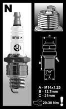 Load image into Gallery viewer, Brisk Silver Racing NR12S Spark Plug
