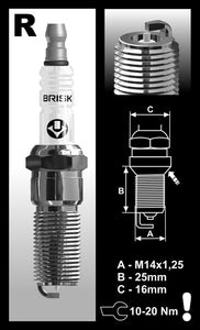 Brisk Silver Racing RR15S Spark Plug