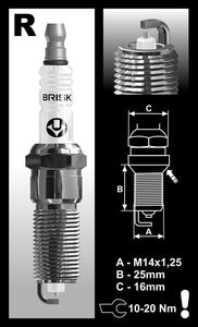 Brisk Silver Racing RR14YS Spark Plug